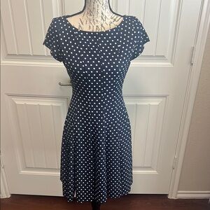 Knee-Length Multicolored Fit and Flare Dress